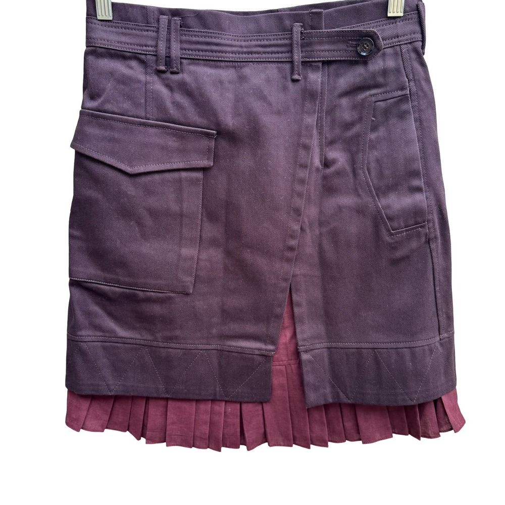 Zara SRPLS Military Chic Streetwear Utilitarian Wrap Mini Skirt Pleated Hem M